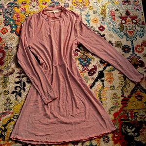 MED LENGTH DRESS | LETTUCE TRIM | TURTLENECK